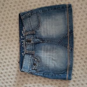 Industrial Cotton jeans mini skirt
